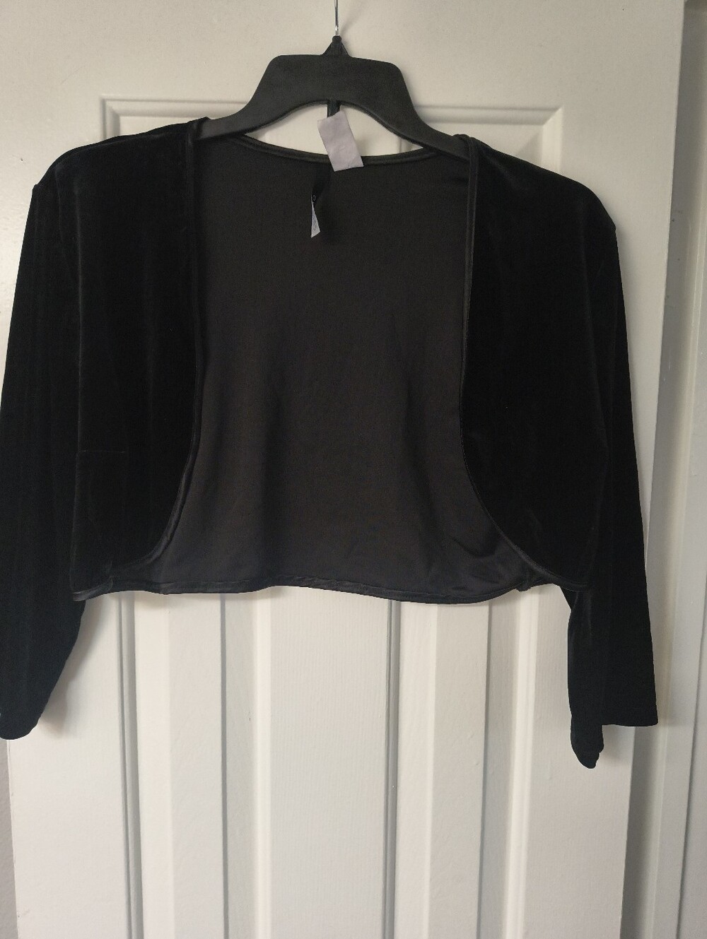 Chiasso Black Velvet Bolero Shrug -size M